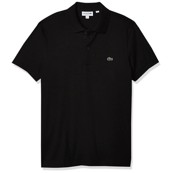 Lacoste Other - Lacoste Black Short Sleeve Pima Jersey Interlock Regular Fit Polo 3XL 47563